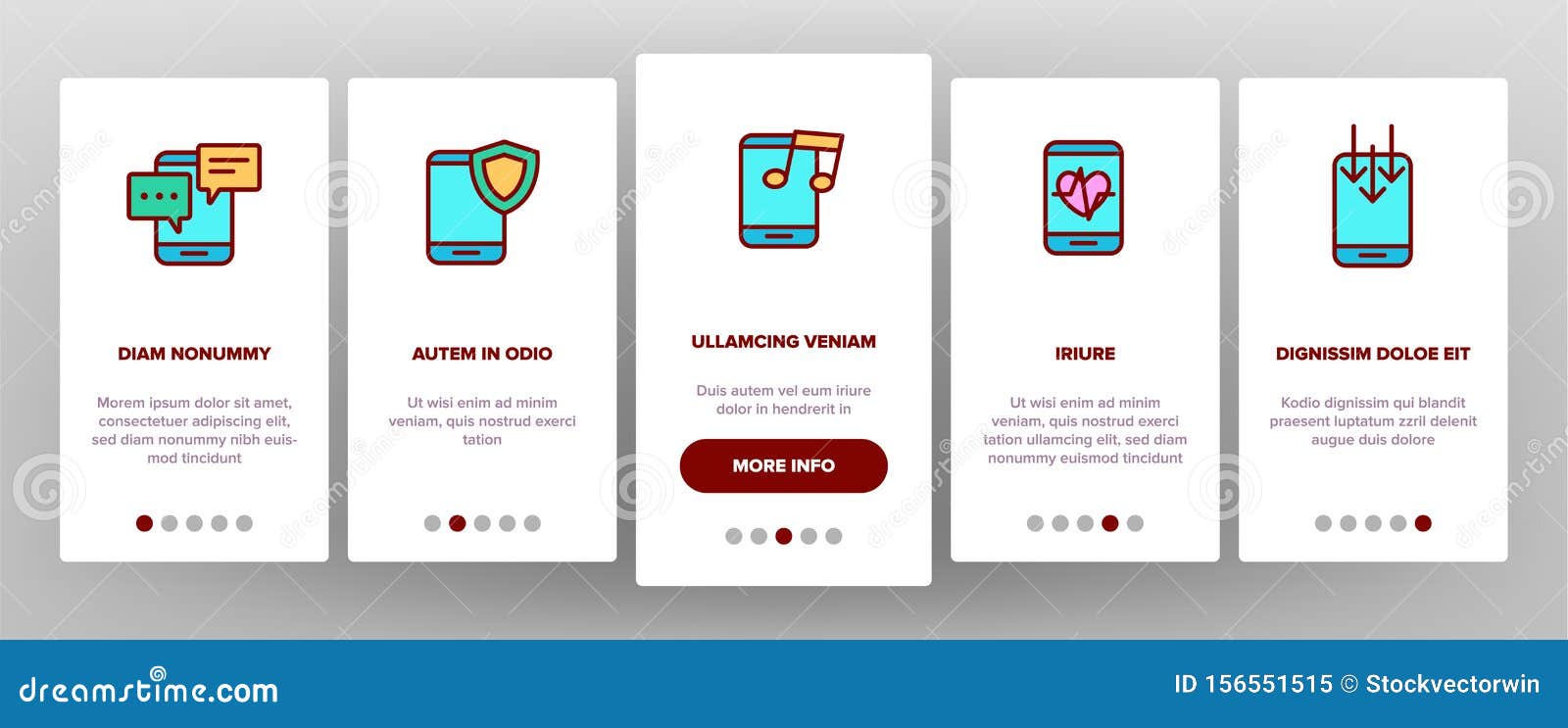 Color Smartphone App Function Vector Onlingã€‚åœ¨ç§»åŠ¨åº”ç”¨é¡µé ¢å± ...