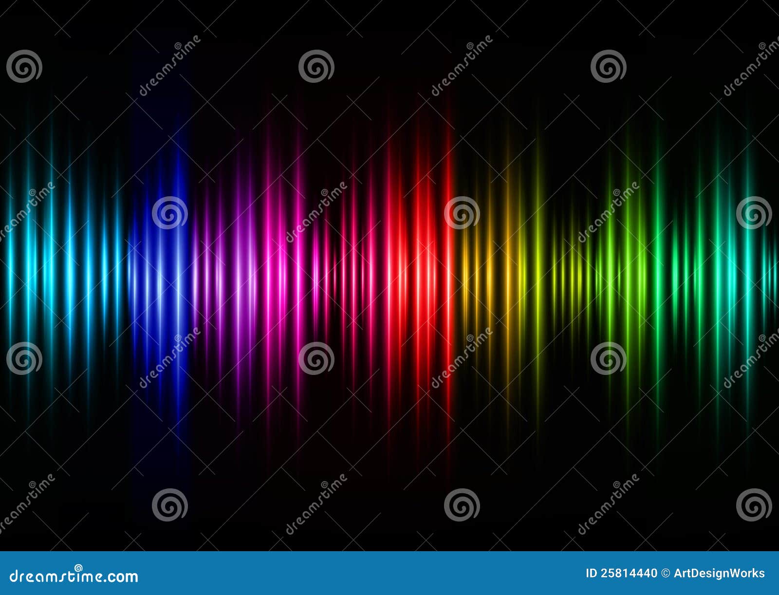 colorful sound waves  