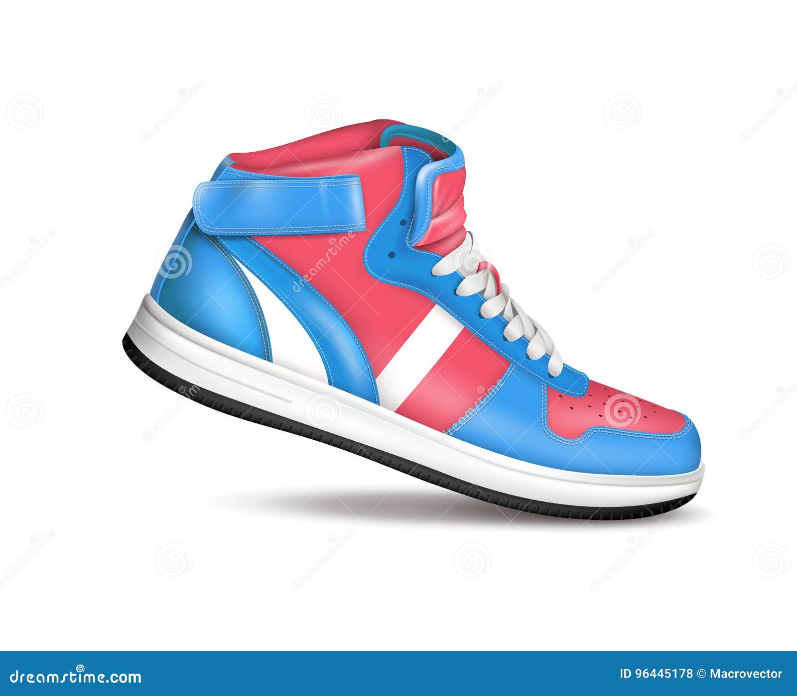 Color Sport Sneaker stock vector. Illustration of accessory - 96445178