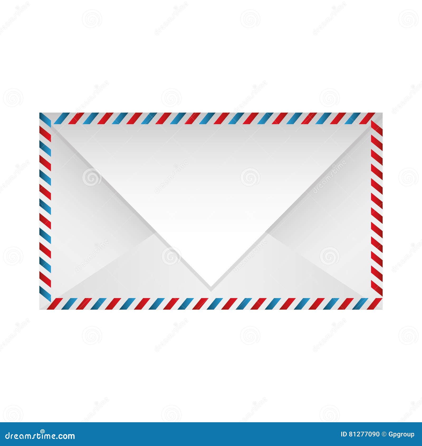 Color Striped Paper Envelopes Closed Stock Illustration Illustration
