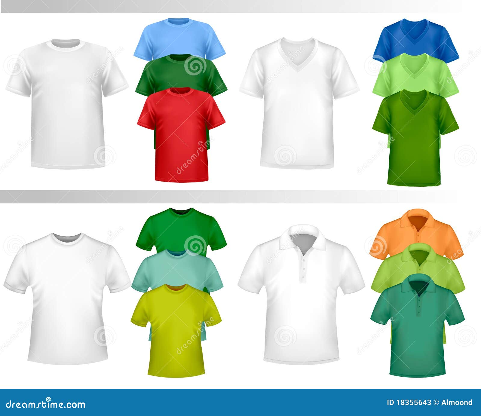 Color T-shirt Design Template. Vector Stock Vector - Illustration of ...