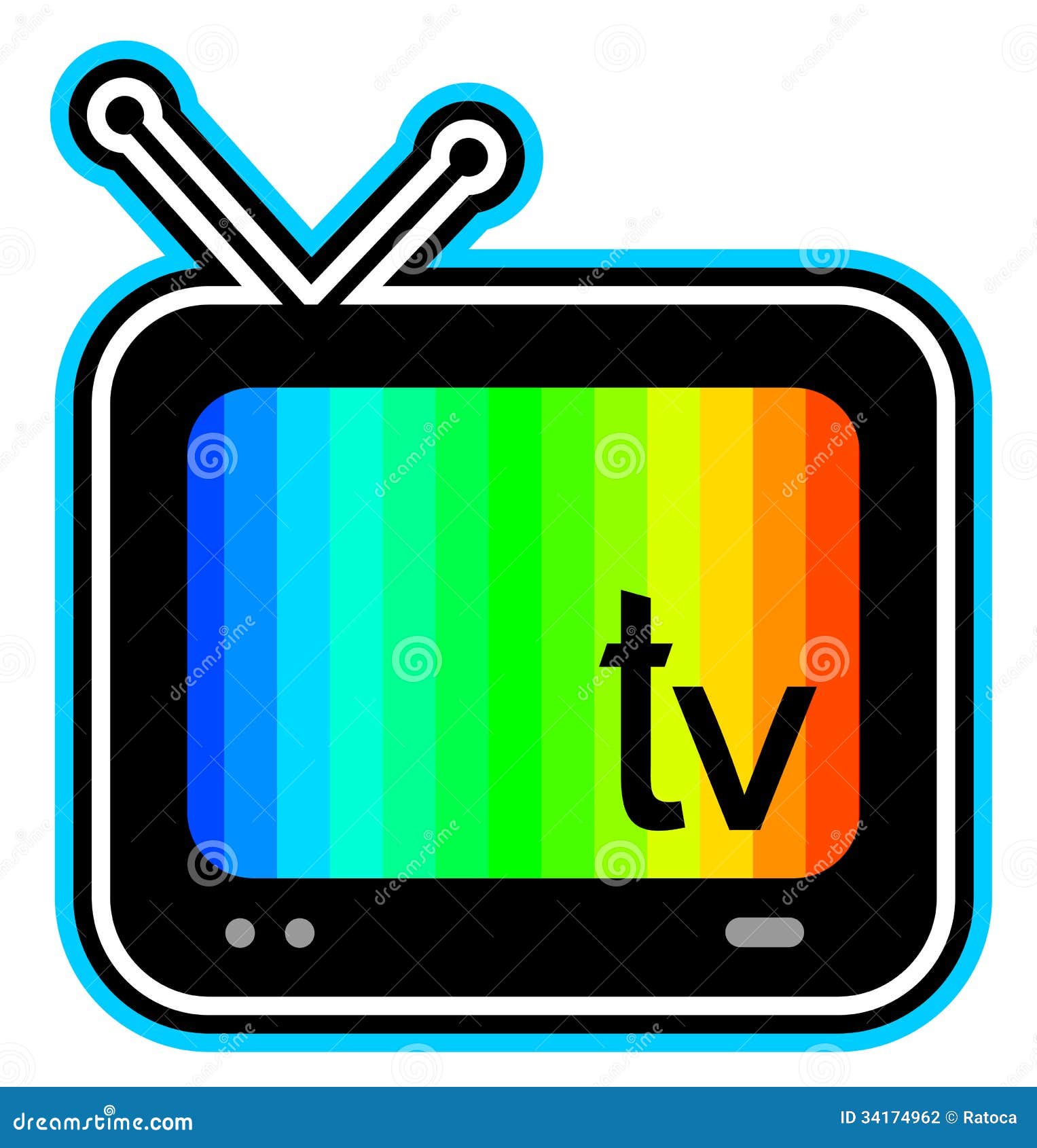Color Television Screen Stock Photography Image 34174962