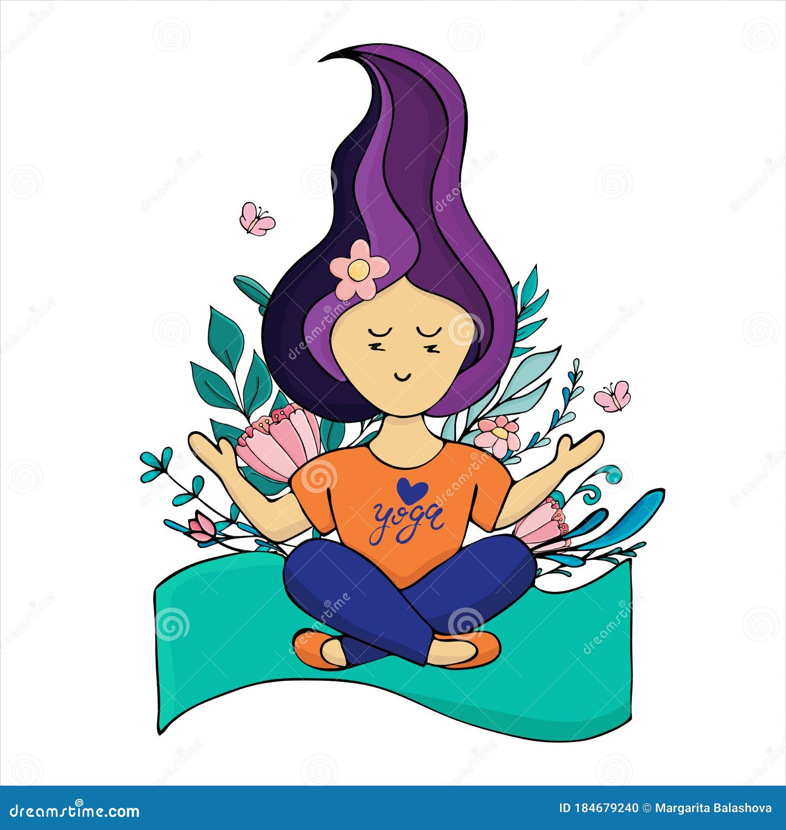 Color Vector Illustration, Doodle Coloring Book, Yoga Poses, Asanas ...