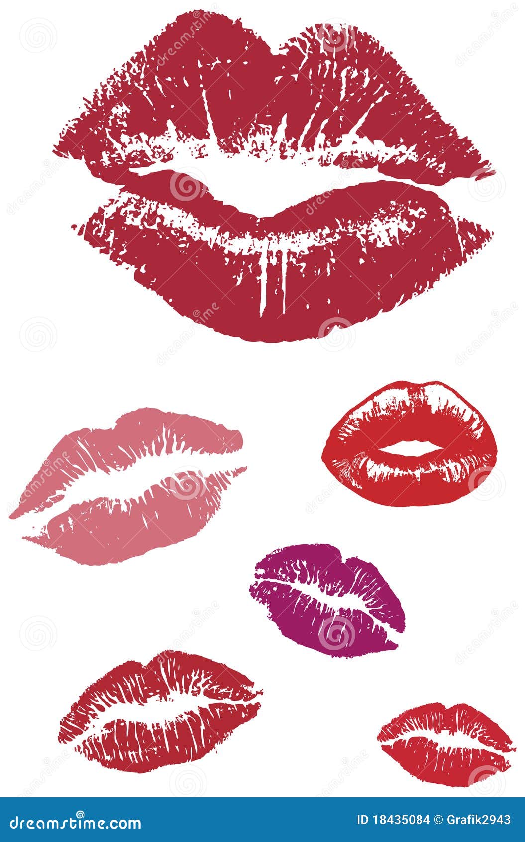 color  kiss lips