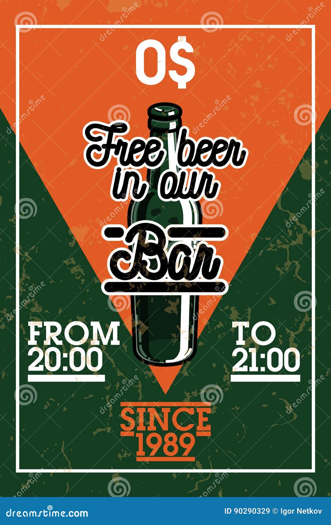 Color vintage bar banner stock vector. Illustration of dark 90290329