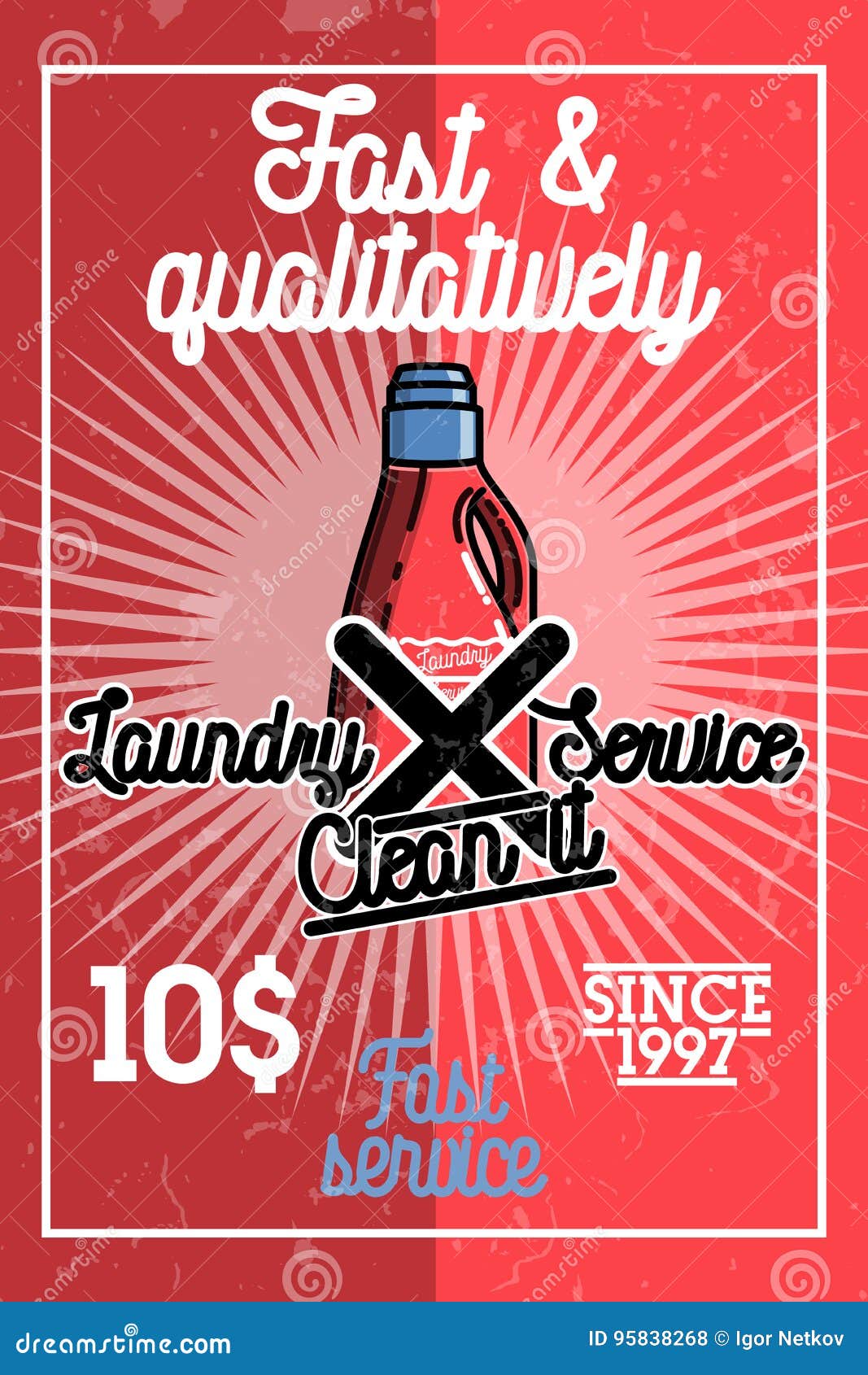 Download Color Vintage Laundry Services Banner Stock Vector ...