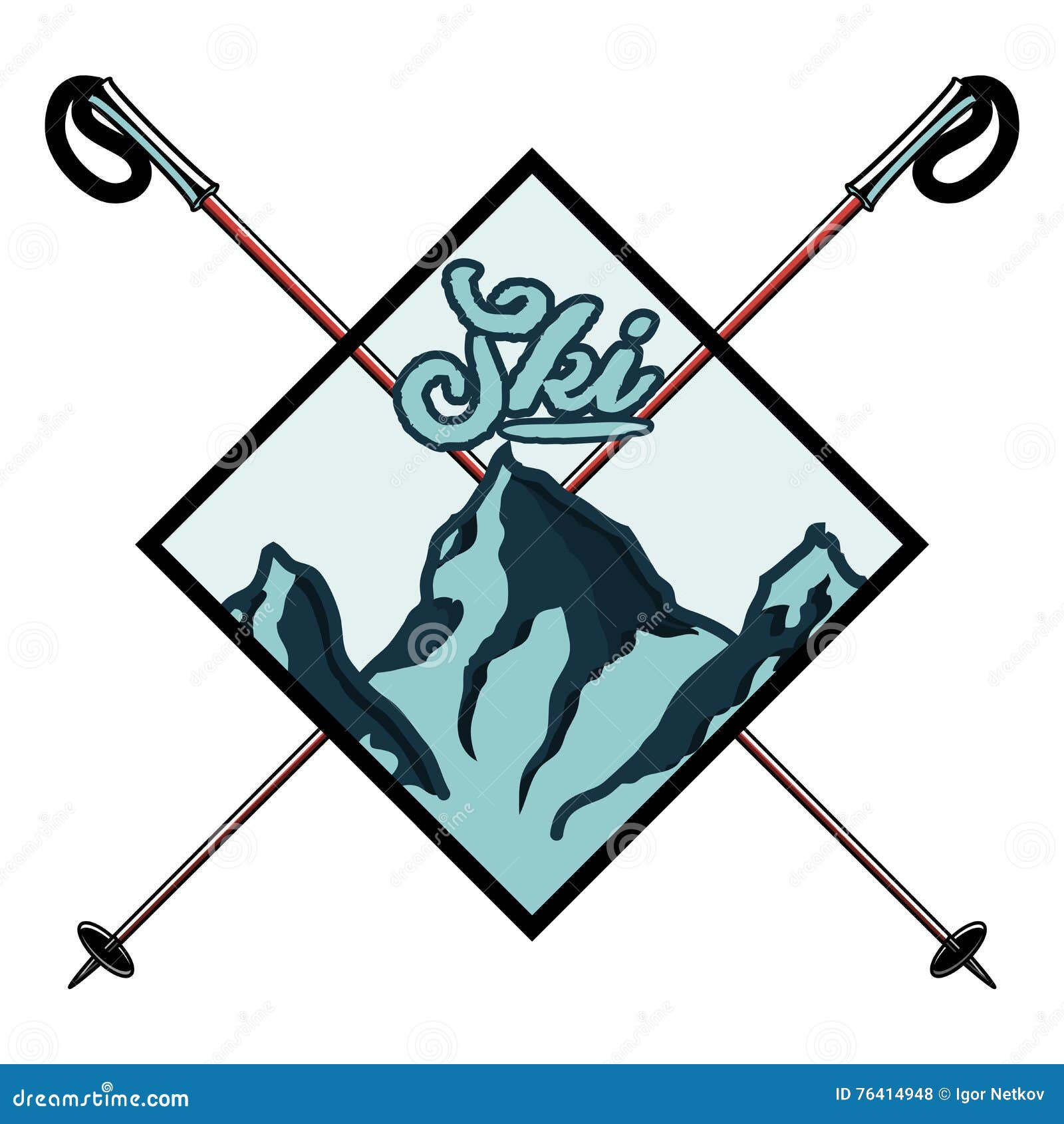 Vintage Skiing And Winter Sports Vector Emblems, Labels, Badges, Logos ...