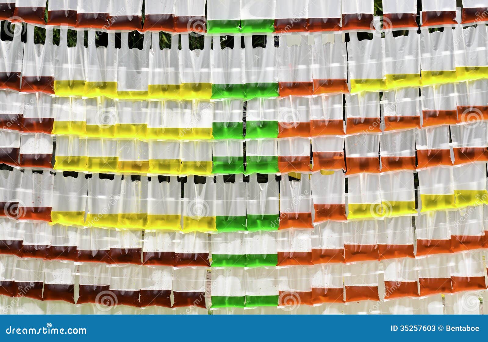 Color Water in the Translucent Plastic Bag Stock Image Image of aqua, background 35257603