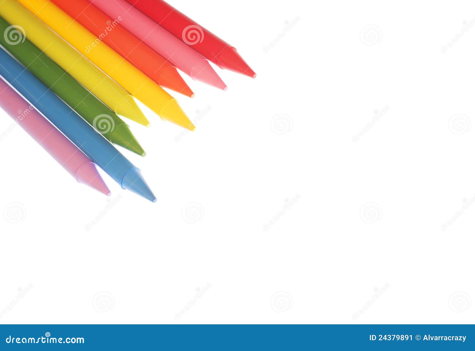 Color Wax Chalks Isolated on White Stock Image Image of life, office