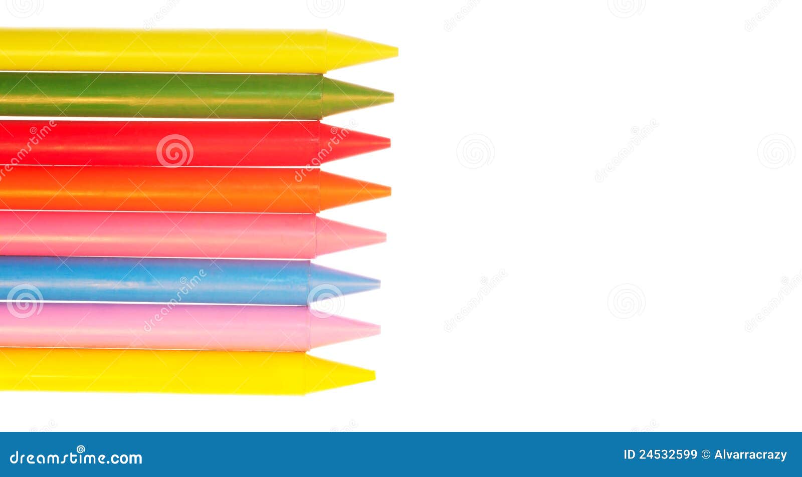 Color Wax Chalks Isolated on White Stock Image Image of multi, child