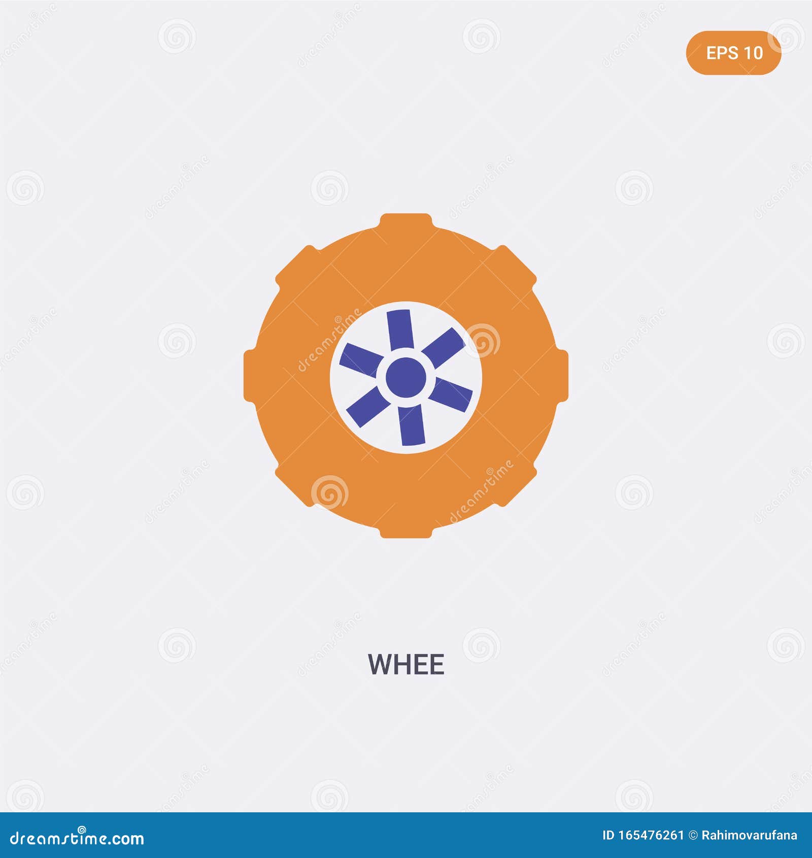 2 color whee concept  icon.  two color whee  sign  ed with blue and orange colors can be use for