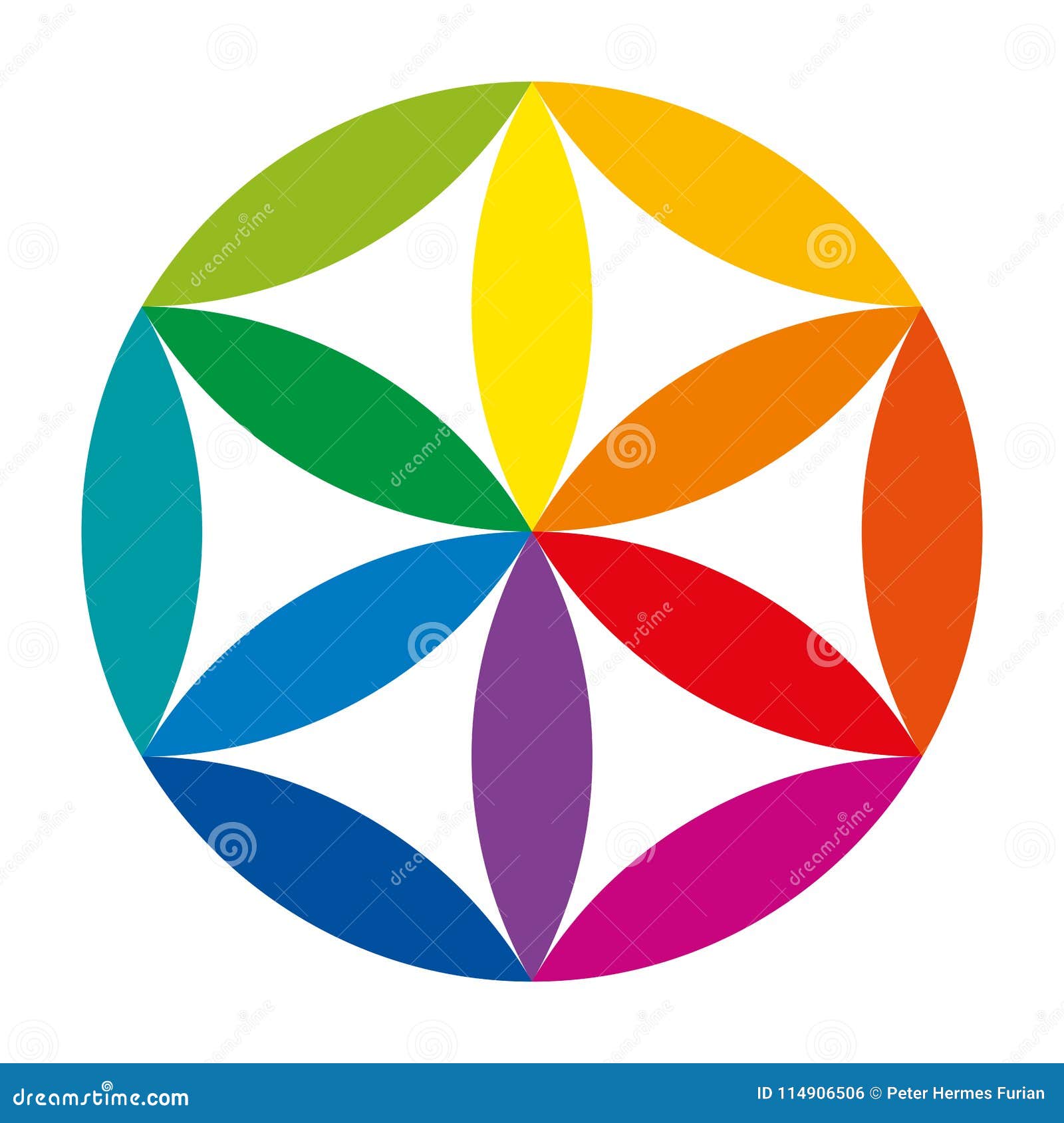Color Wheel and Synthesis of the Colors Stock Vector - Illustration of  geometry, abstract: 114906506