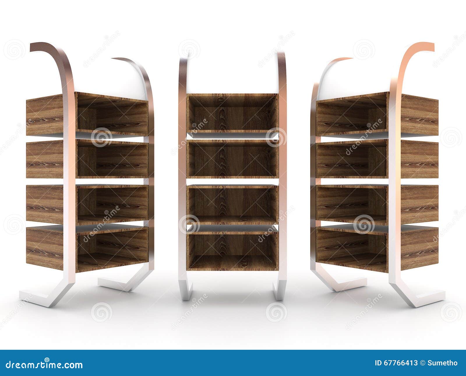 Color Wood shelves stock illustration. Illustration of display 67766413