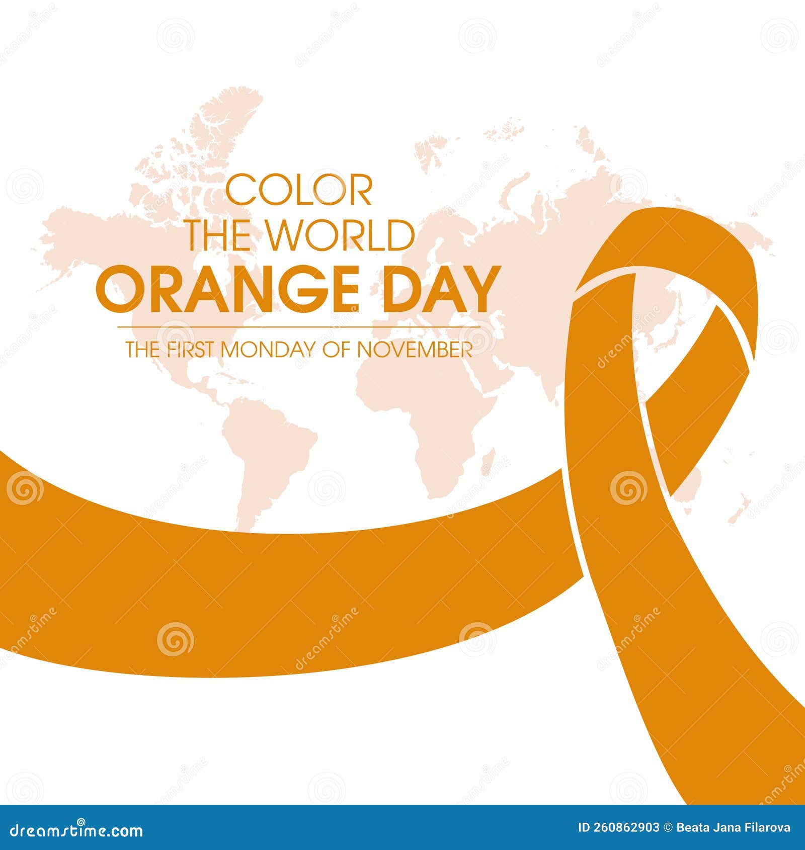Color the World Orange Day Vector Stock Vector Illustration of banner