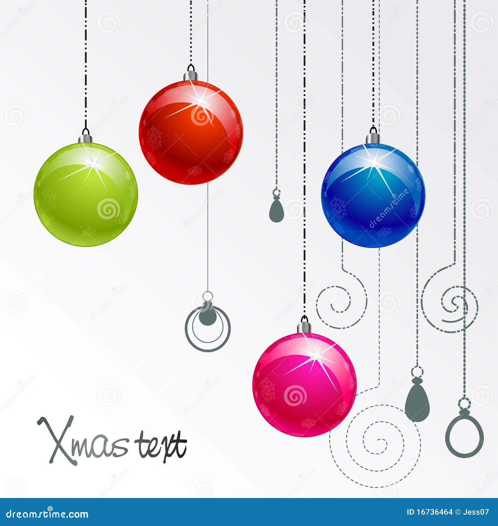Color Xmas balls stock illustration. Illustration of line 16736464