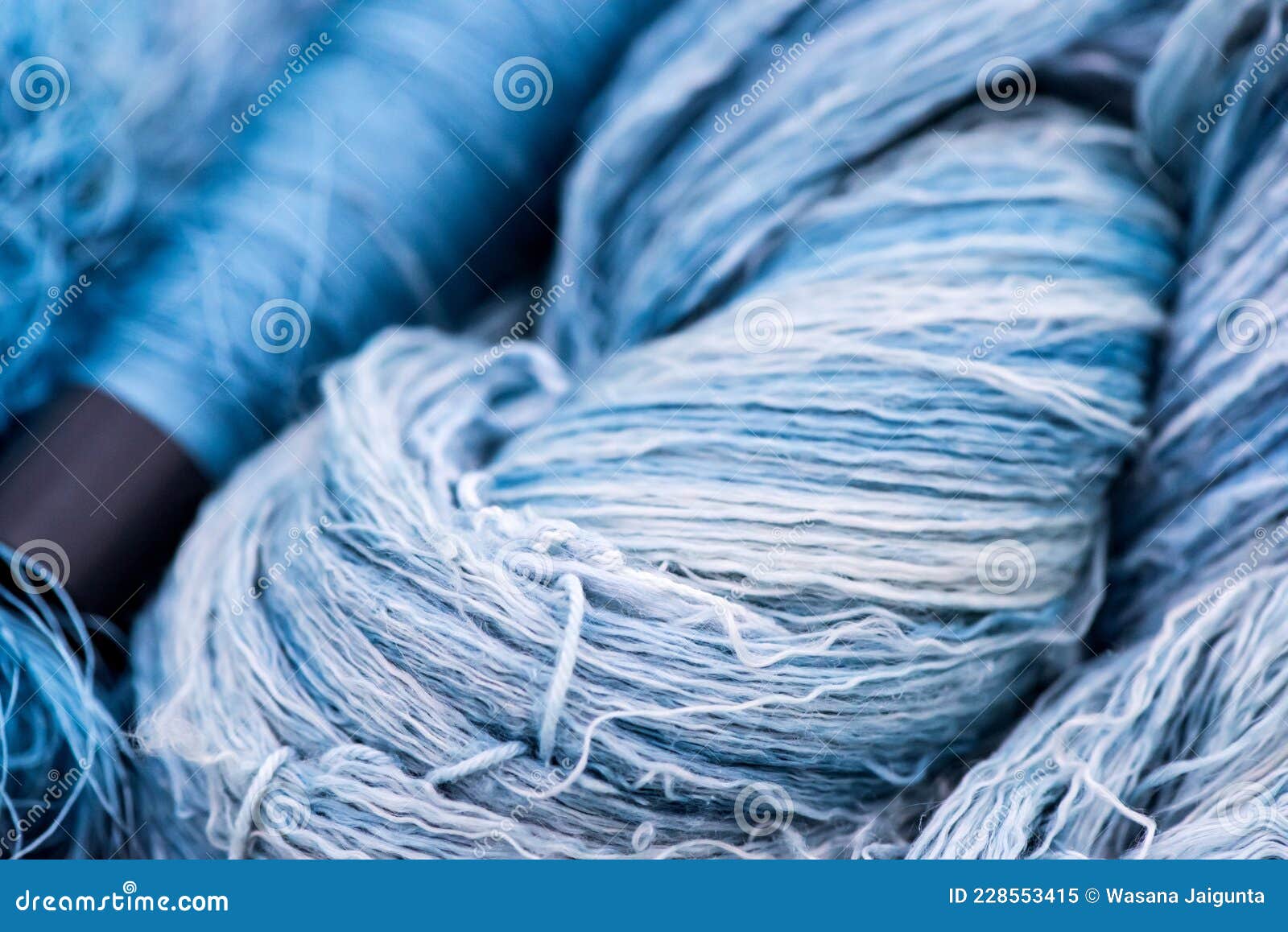 Color Yarn from Cotton Flower on Nature Surface Stock Image Image of