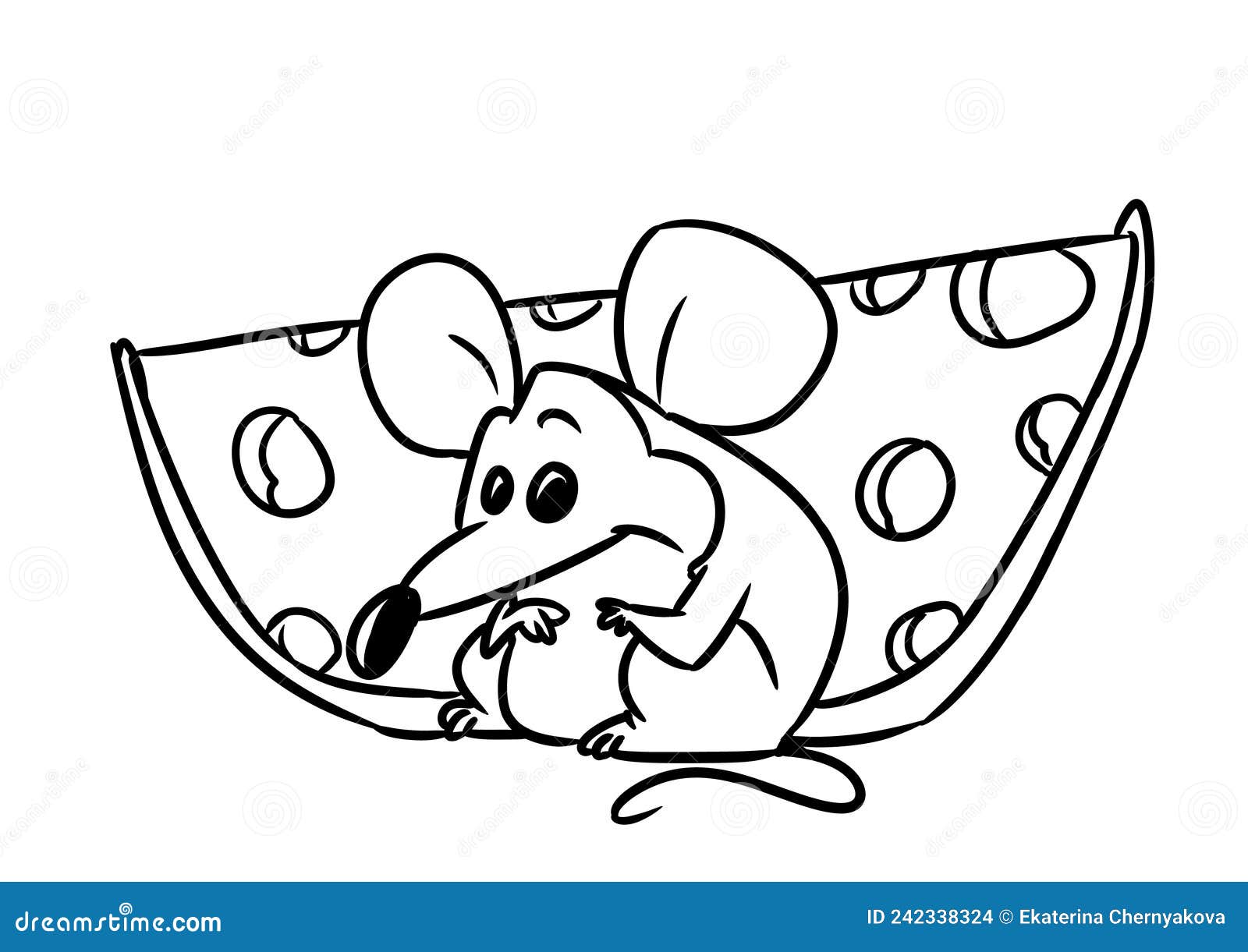 Esboço Da Página Da Coloração Do Rato Pequeno Dos Desenhos Animados Com  Imagem Do Queijo Com Escova E Pinturas Livro Para Colorir Ilustração do  Vetor - Ilustração de retrato, animal: 73927189