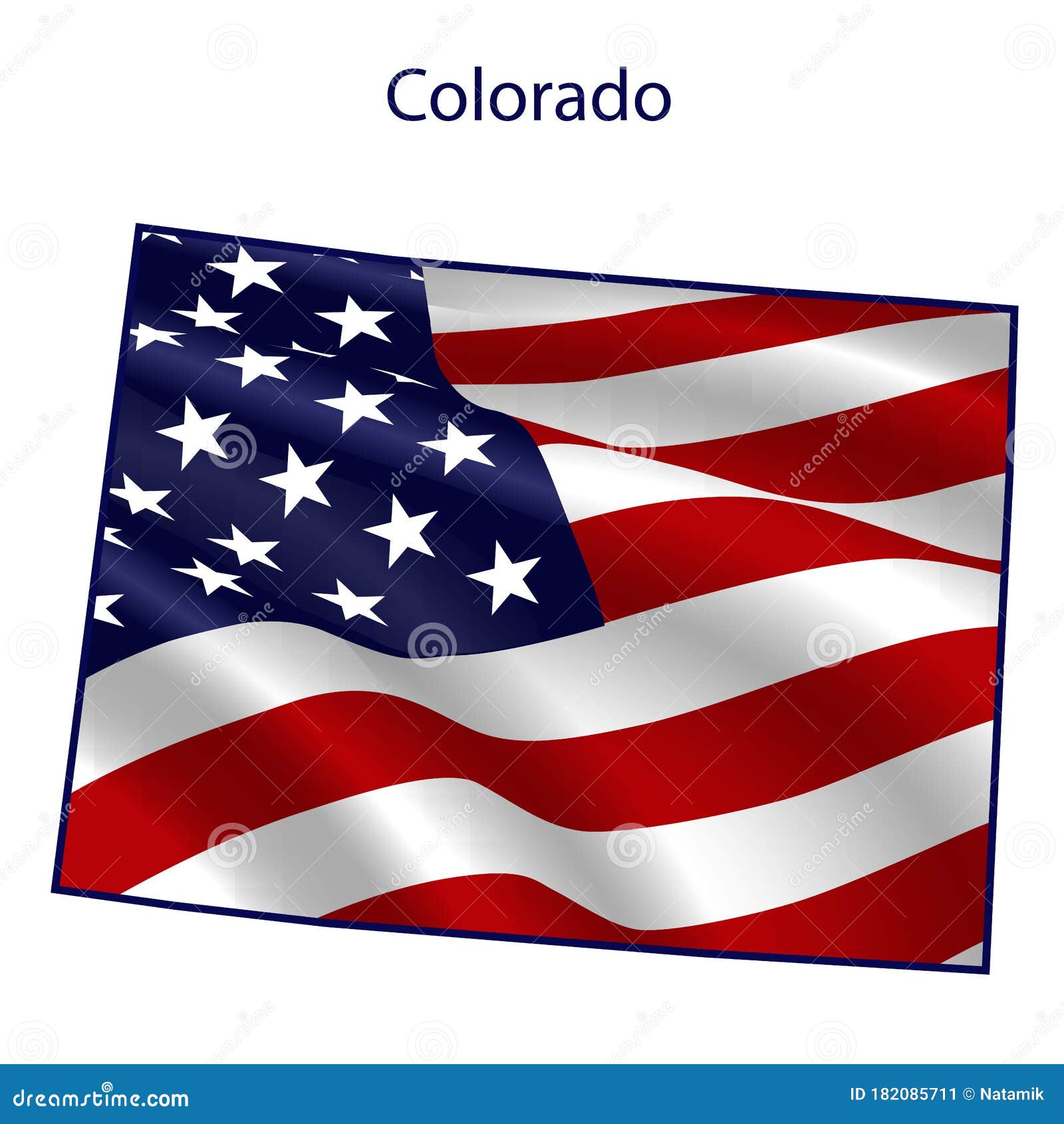 Download Colorado Full Of American Flag Waving In The Wind Stock ...