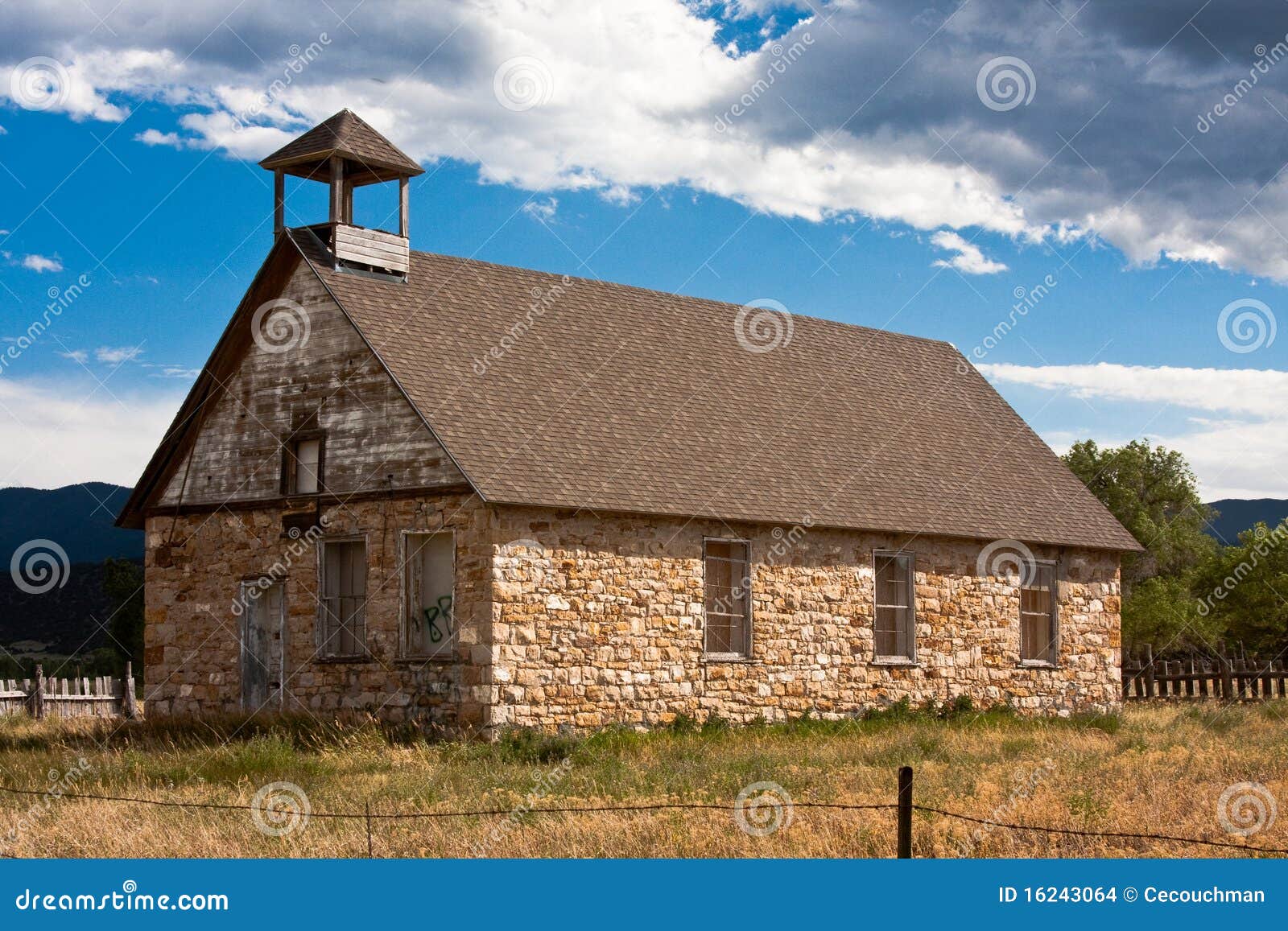 Colorado Stone School Building Stock Photo Image of architecture