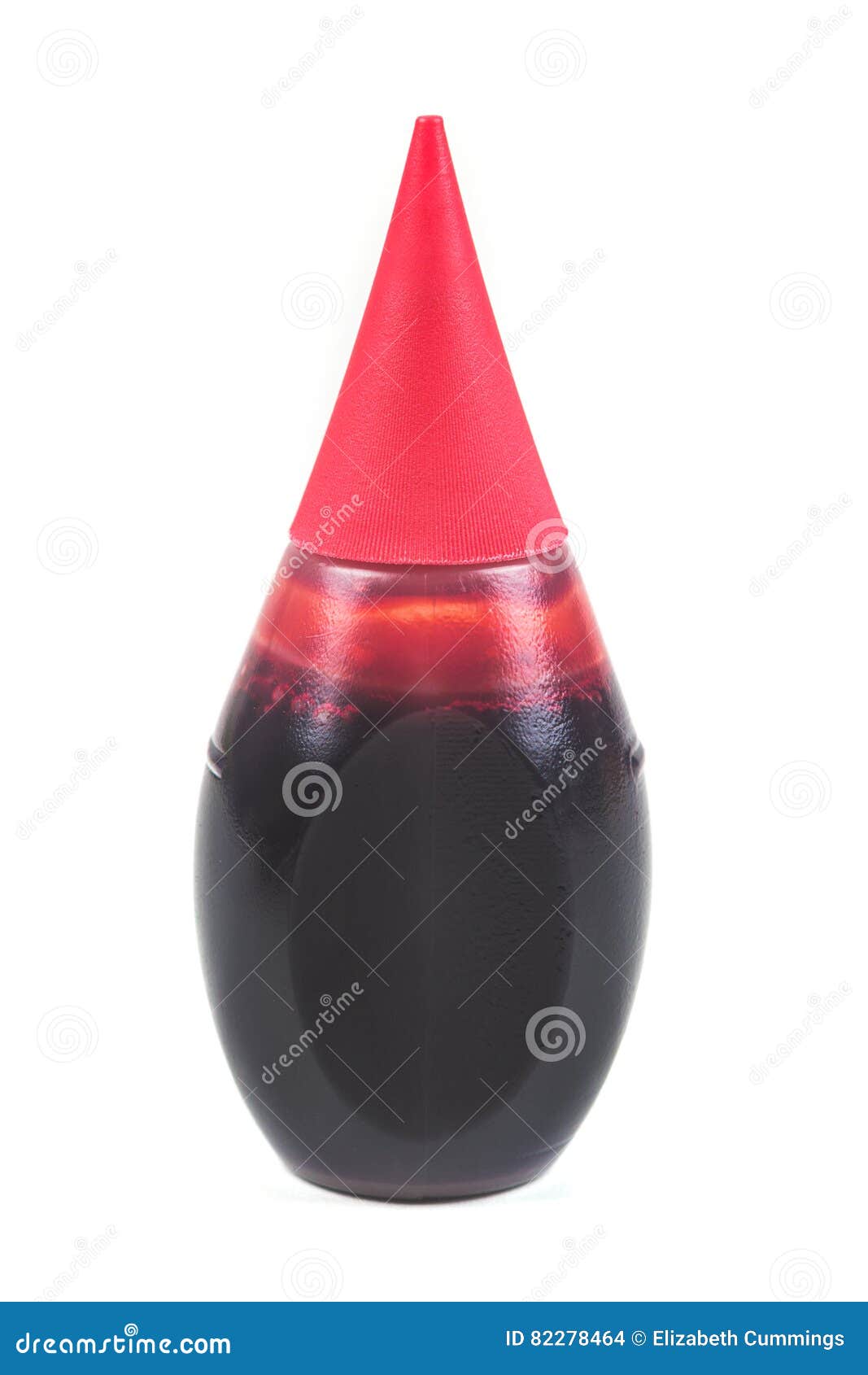 Colorant alimentaire rouge photo stock. Image du bouteille - 82278464