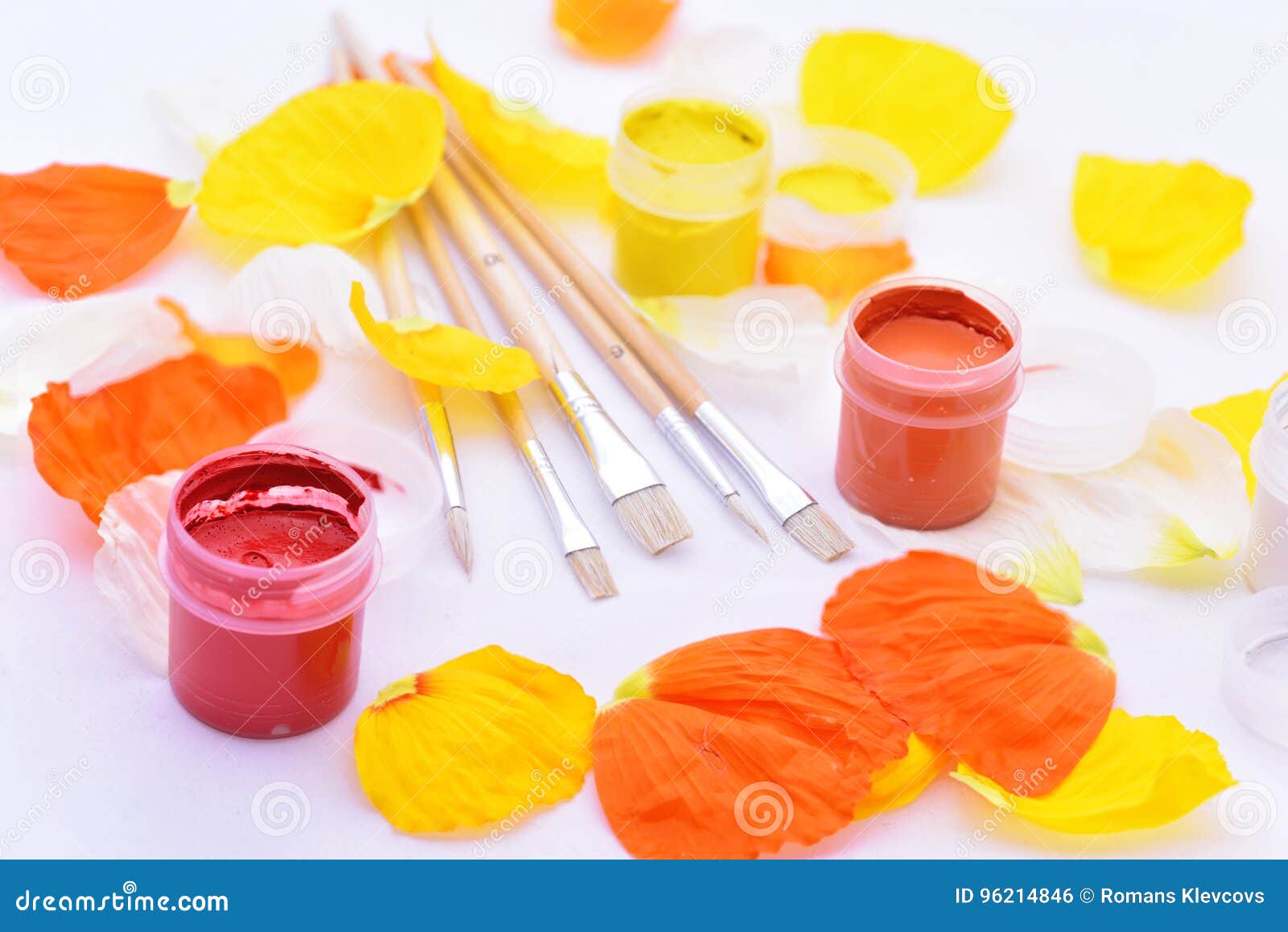 colored abstraction of brushes for drawing.