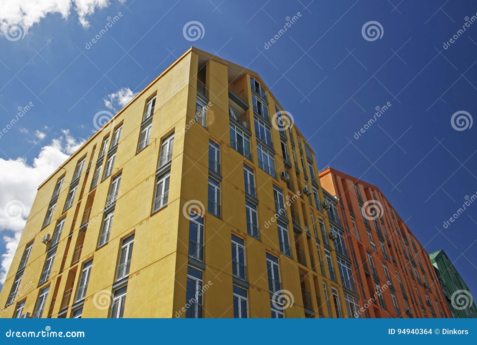 colored apartment buildings