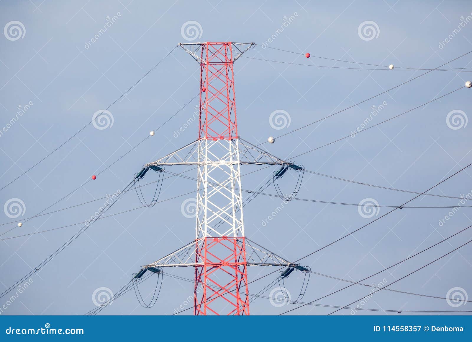 High Voltage Cable with a Ball Stock Image Image of large, electric