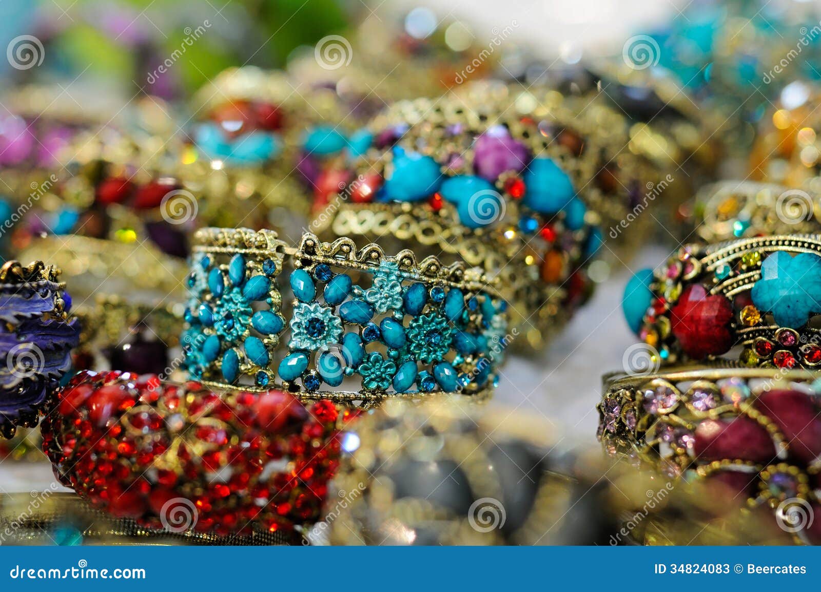 Colored bracelets stock image. Image of colorful, metal - 34824083