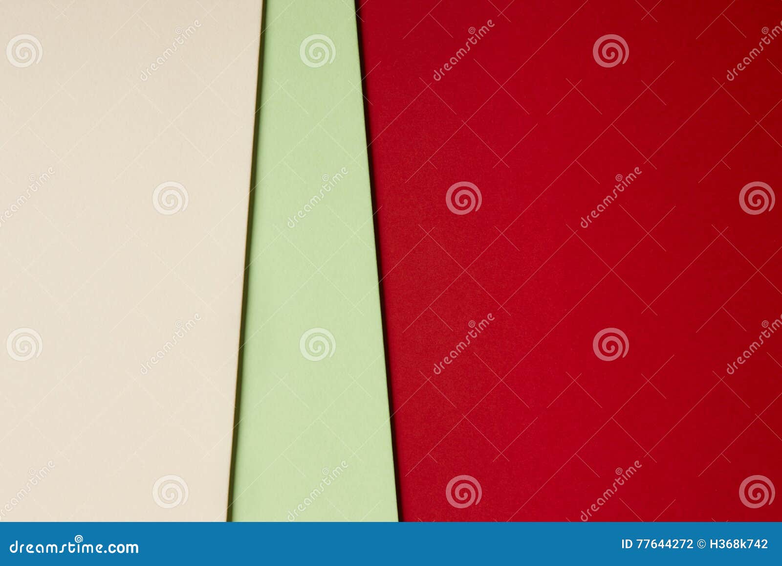 Colored Cardboards Background Beige Green Red Tone. Copy Space Stock