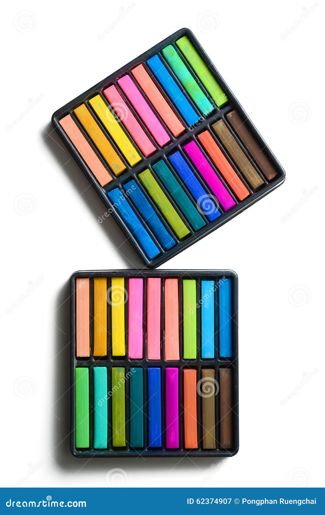 Colored chalk stock image. Image of people, isolated 62374907