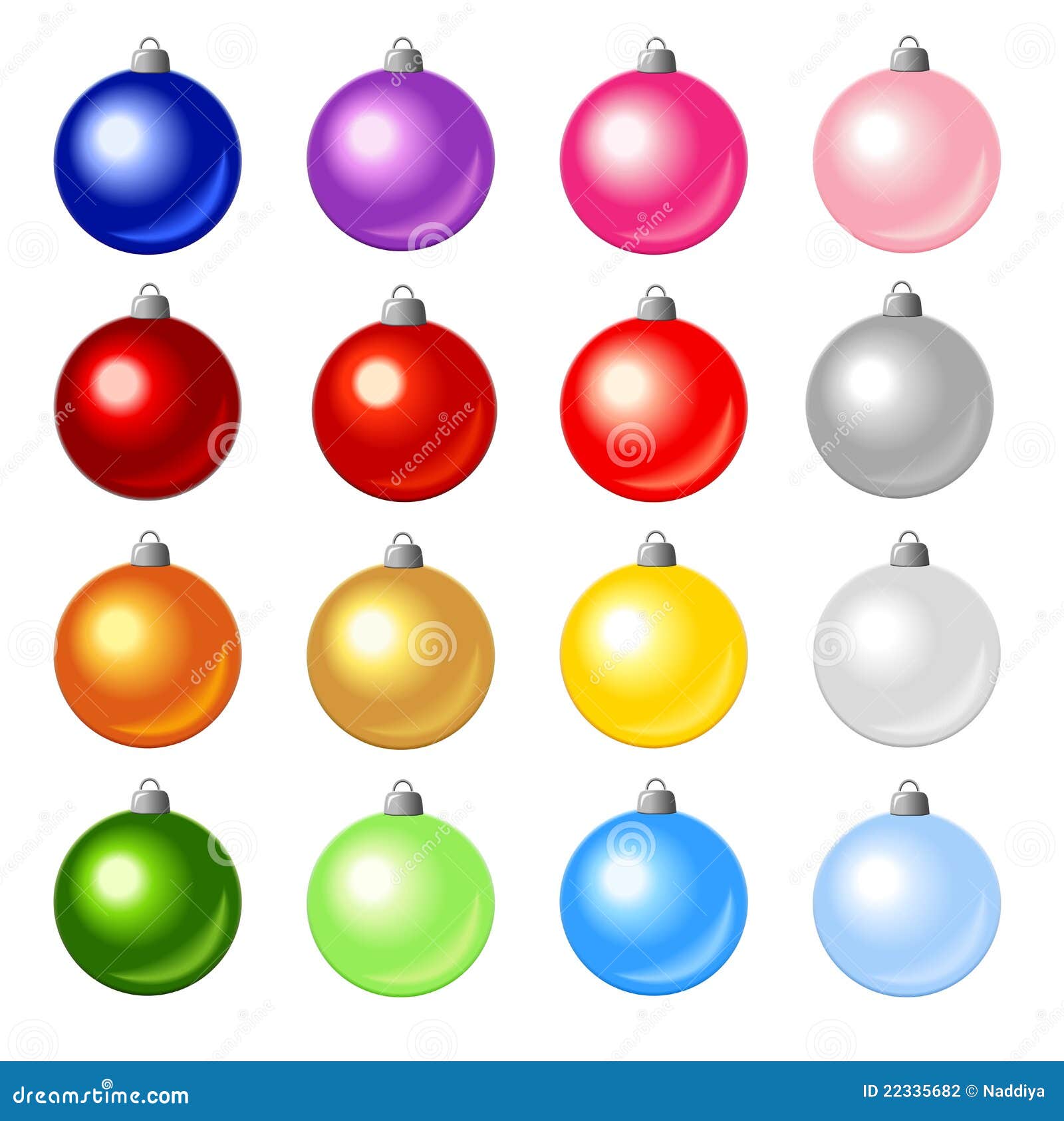 Colored Christmas balls stock vector. Illustration of light 22335682