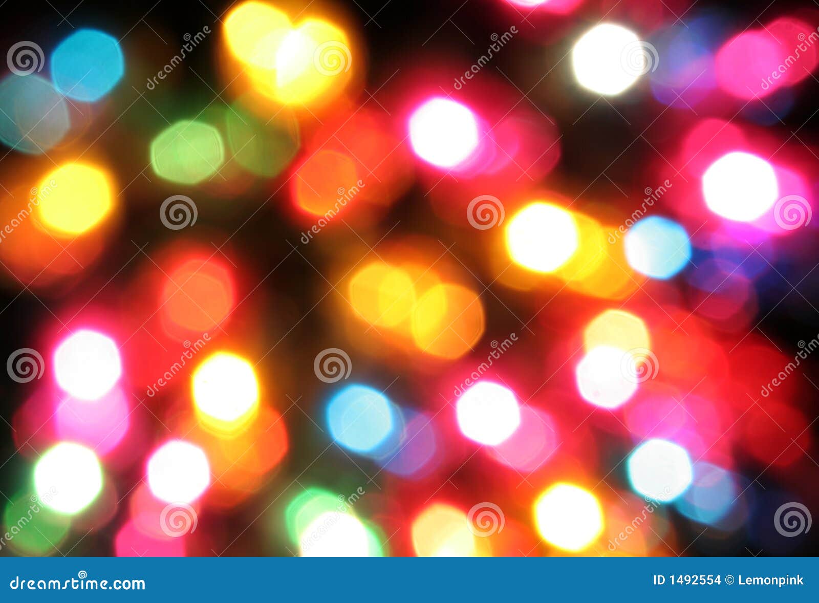 Colored Christmas Lights Stock Images - Image: 1492554
