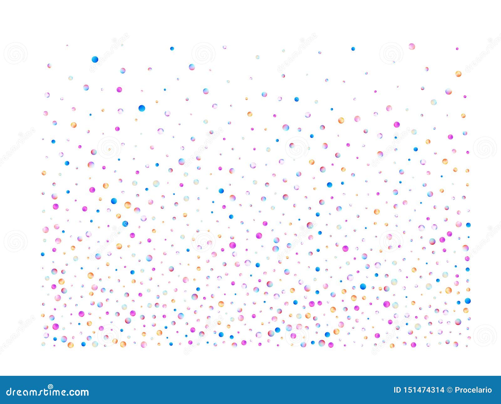 Colored Confetti Balls, Rendering. Stock Vector Illustration of color