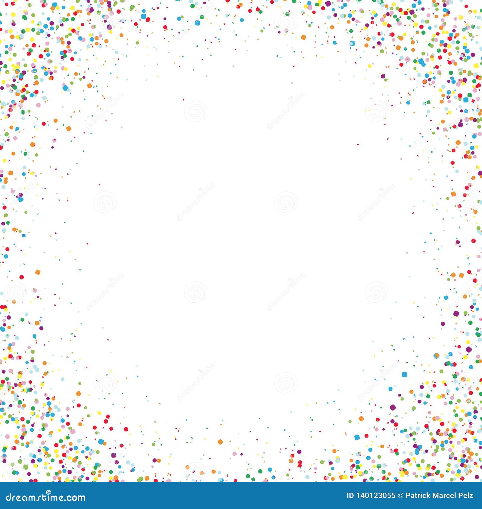 Colored Confetti Corners with Free Middle Stock Vector Illustration