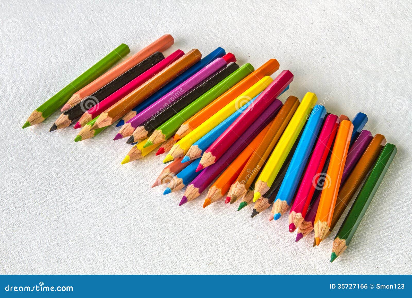 Colored crayons stock photo. Image of draw, objects, bright 35727166