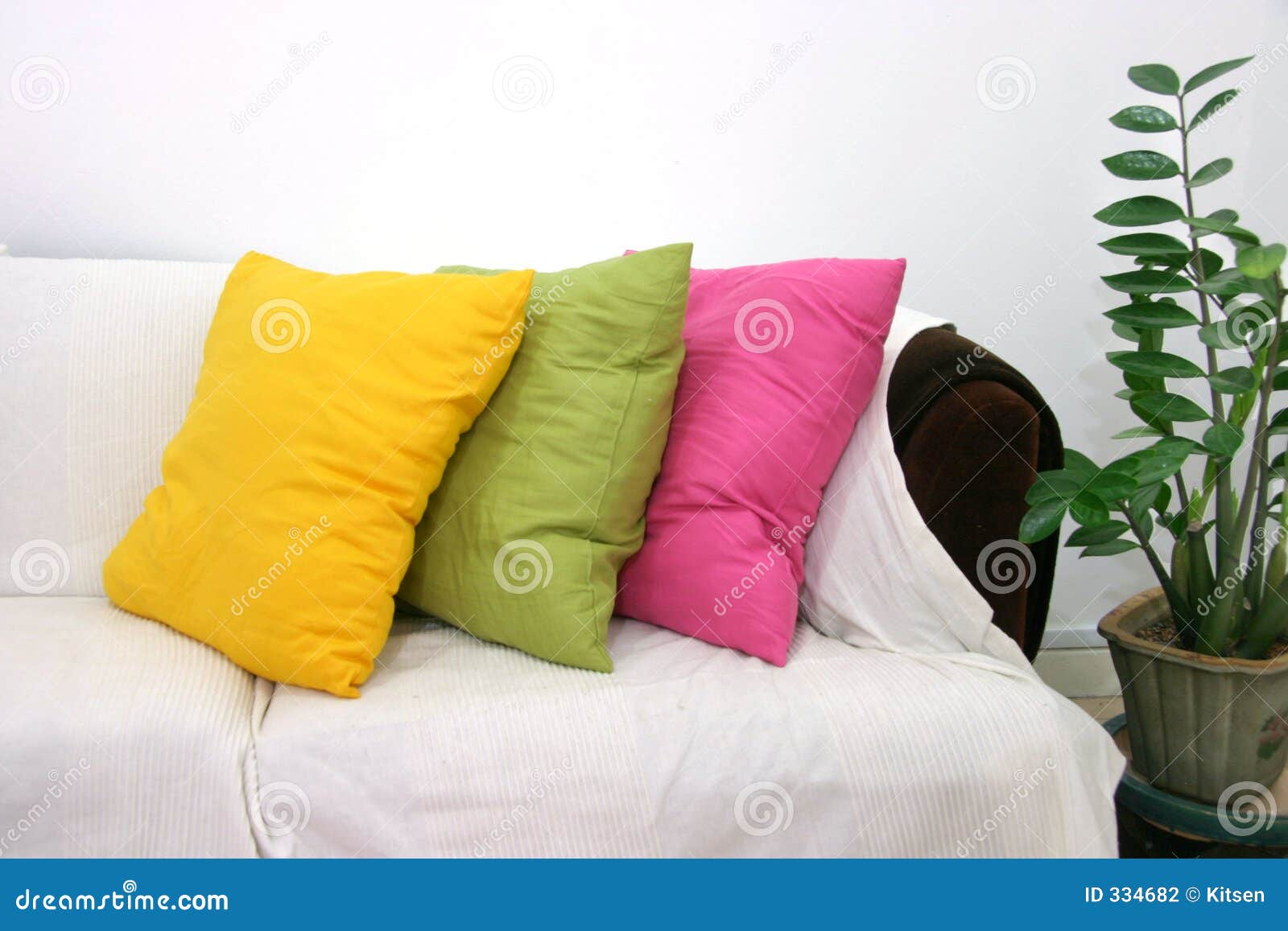 colored cushions