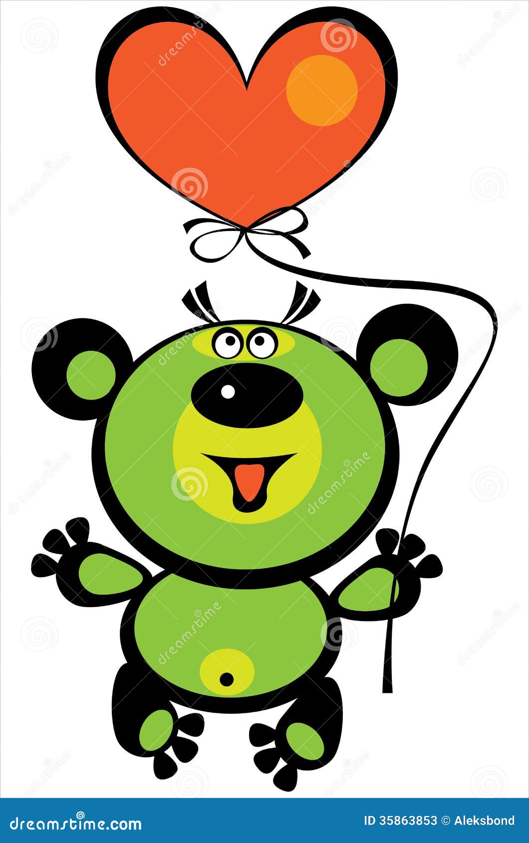 Colored Cute Teddy Bear on White Stock Vector Illustration of design