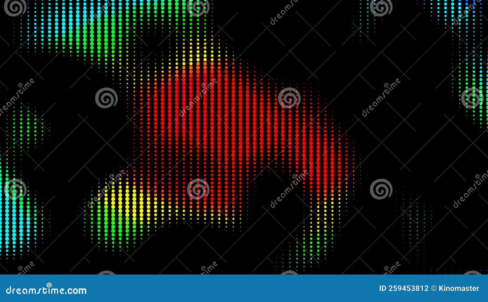 Colored 3D Rendering Background of Red, Yellow, Green, Blue Dots on