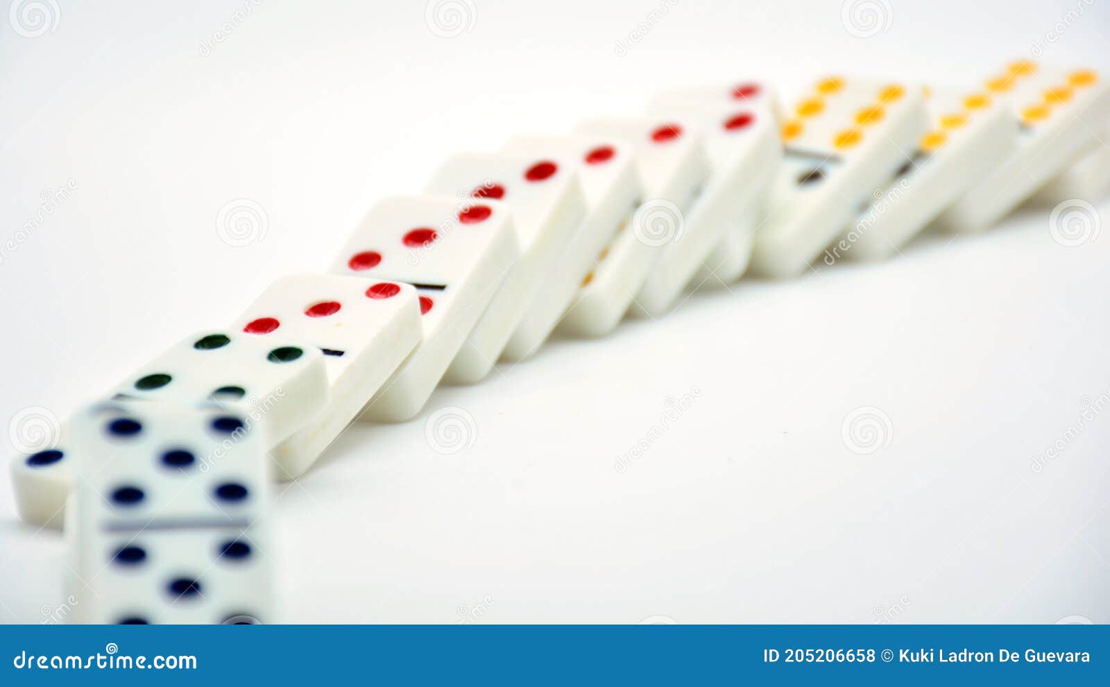 domino chips  on white background