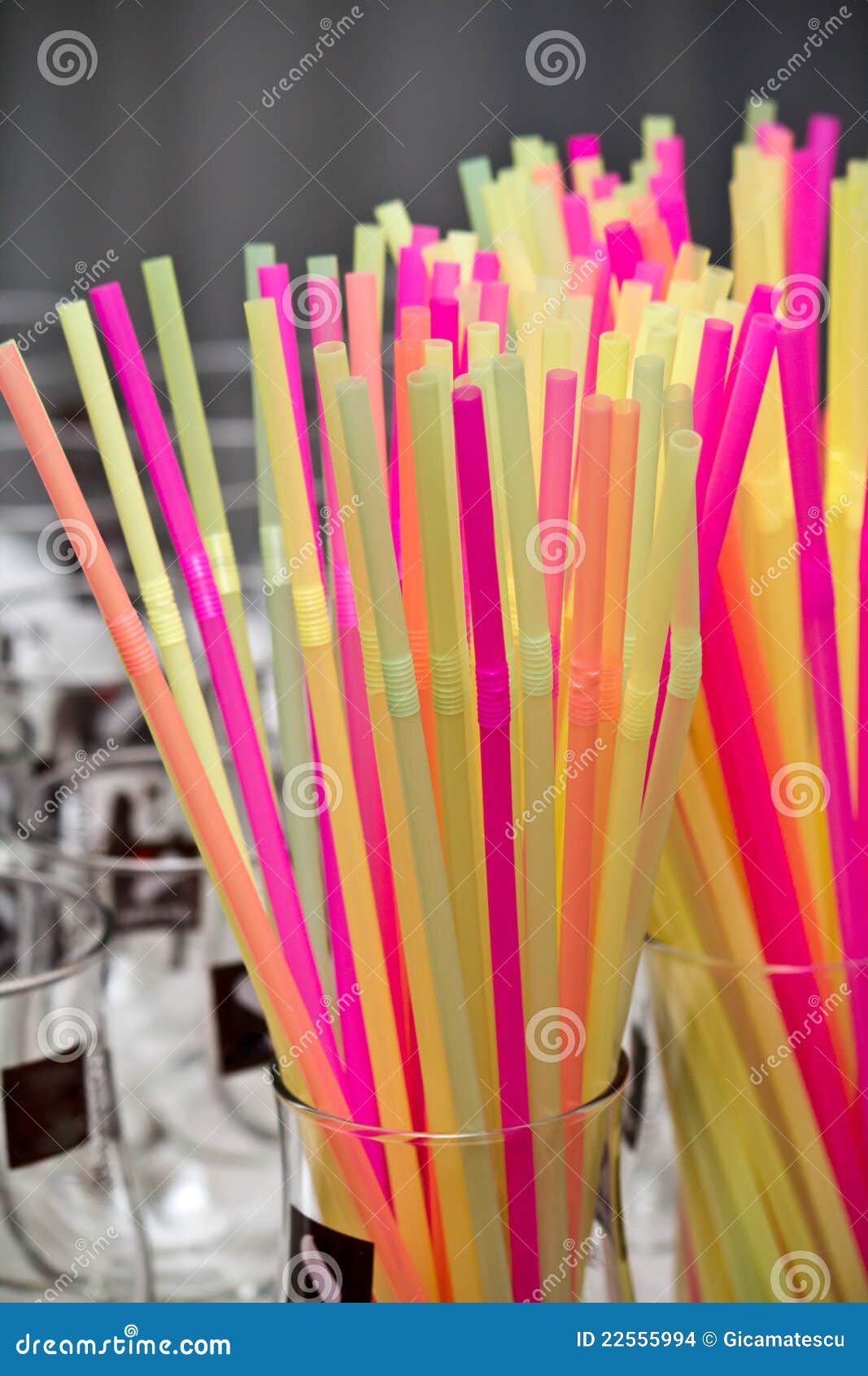 Colored drinking straws stock photo. Image of liquid 22555994