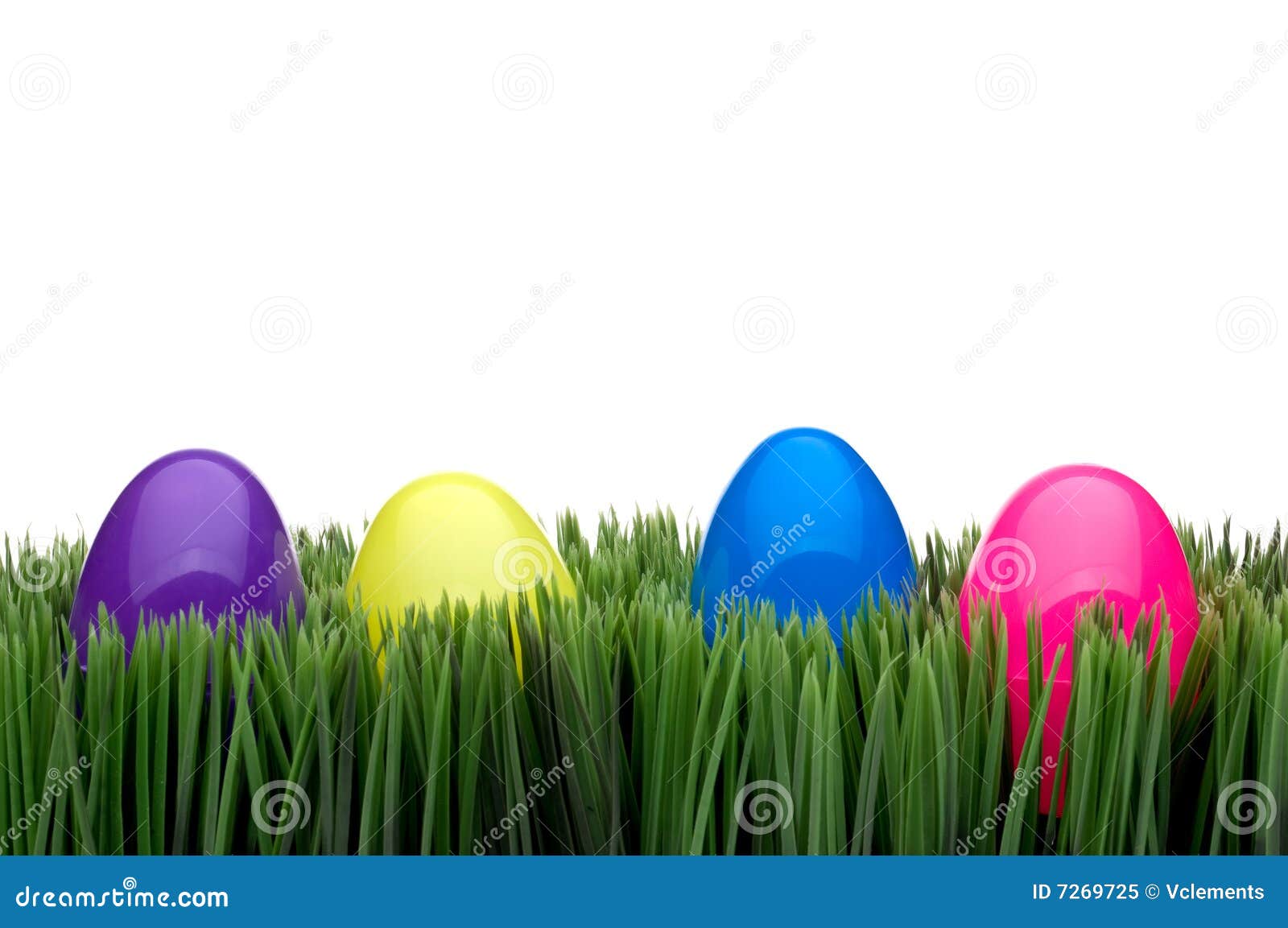 Colored eggs on grass stock image. Image of grass, blade 7269725