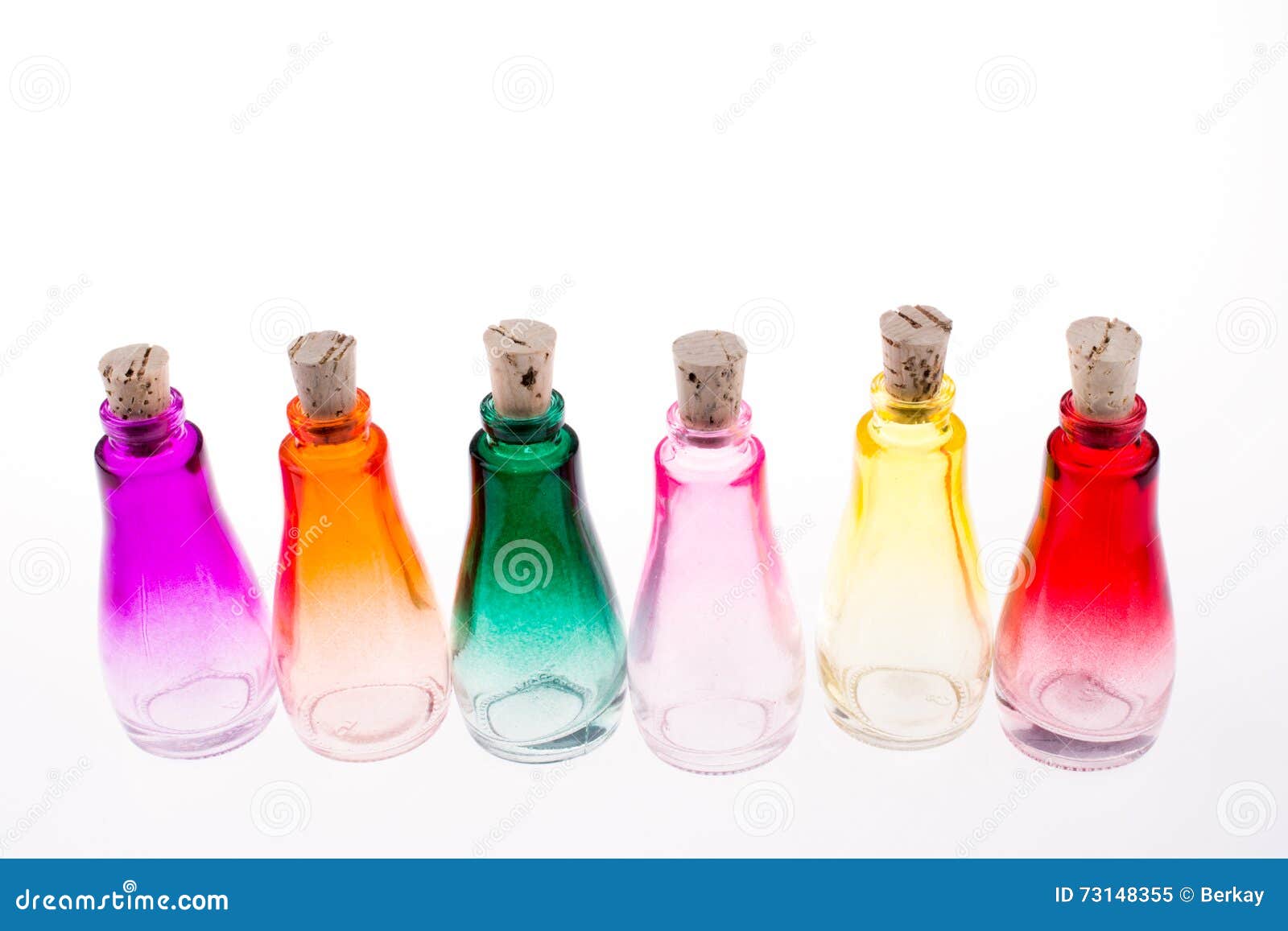 Colored empty bottles stock image. Image of container 73148355