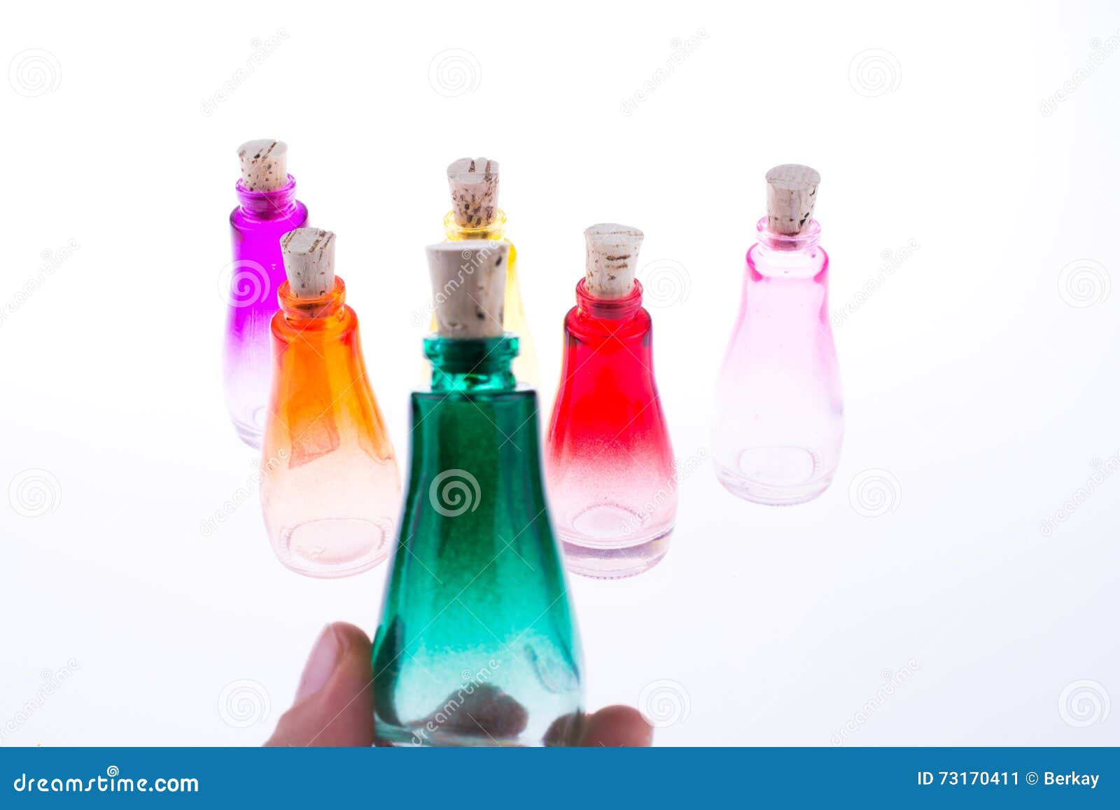 Colored empty bottles stock image. Image of bottles, drink 73170411