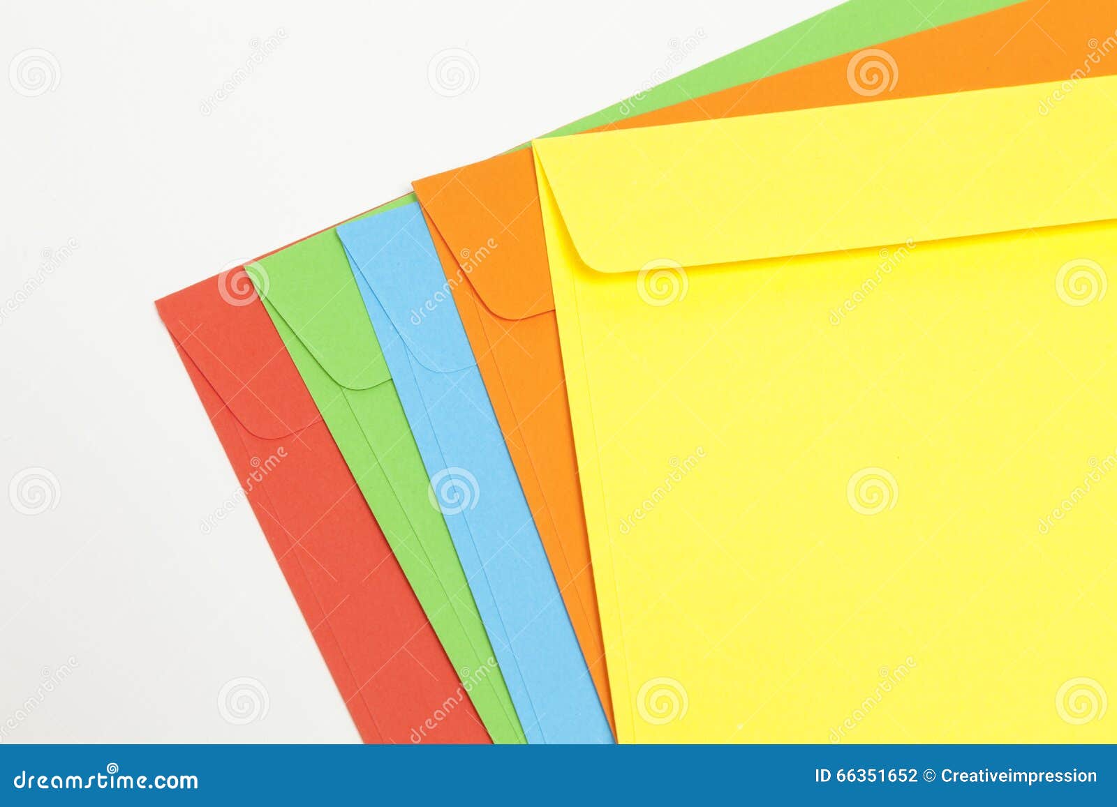 Colored envelopes stock photo. Image of mailer, varicolored 66351652