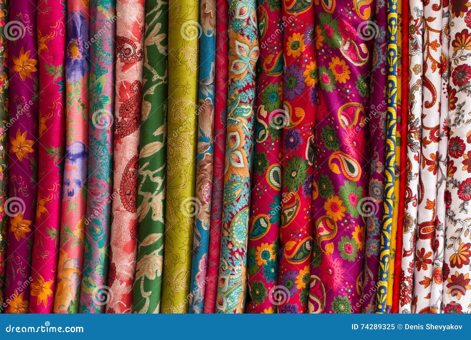 Colored fabric stock image. Image of colored, bright - 74289325