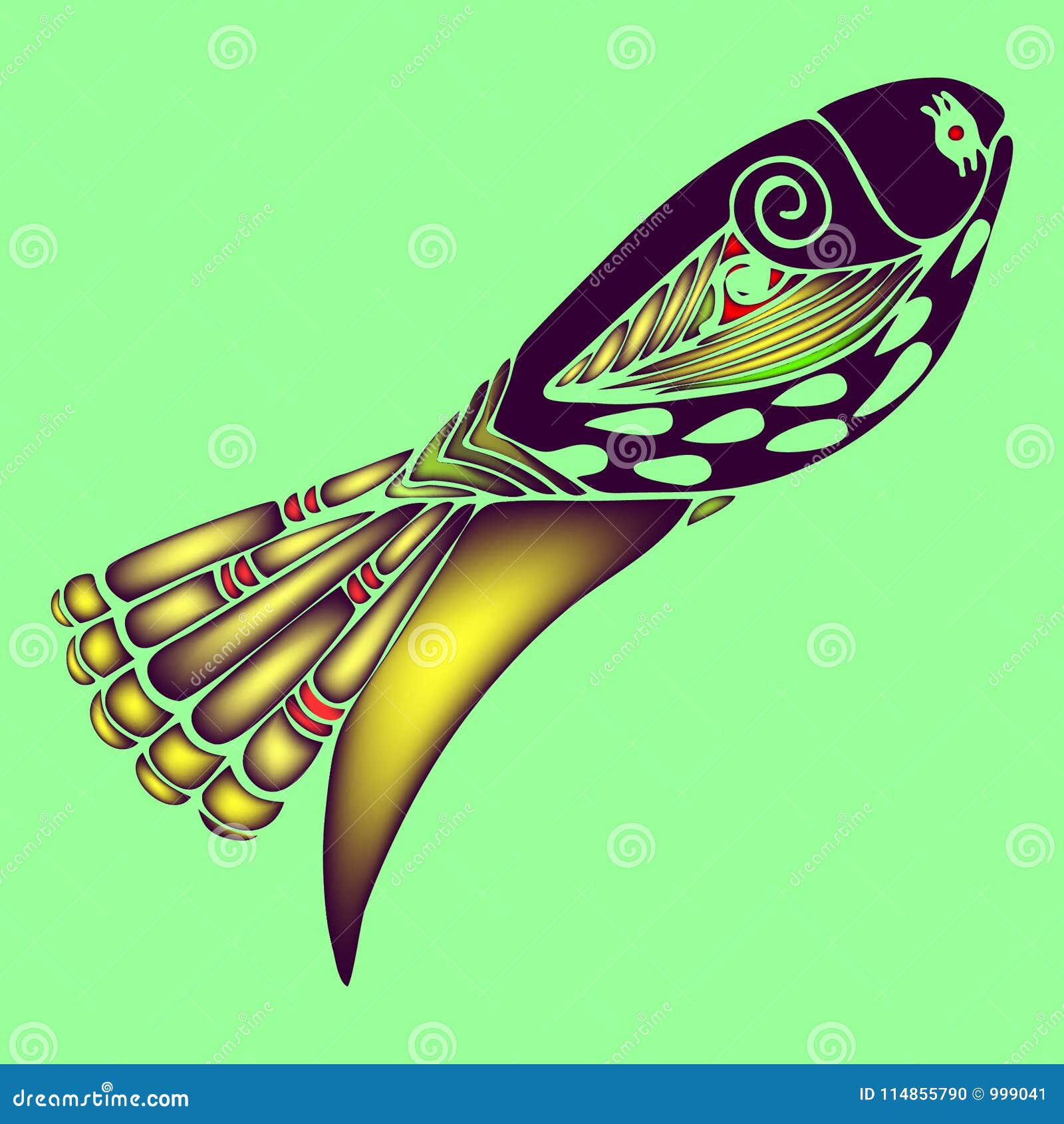 Download Decorative Colored Fish 3d Vector Illustration Eps10 Stock ...