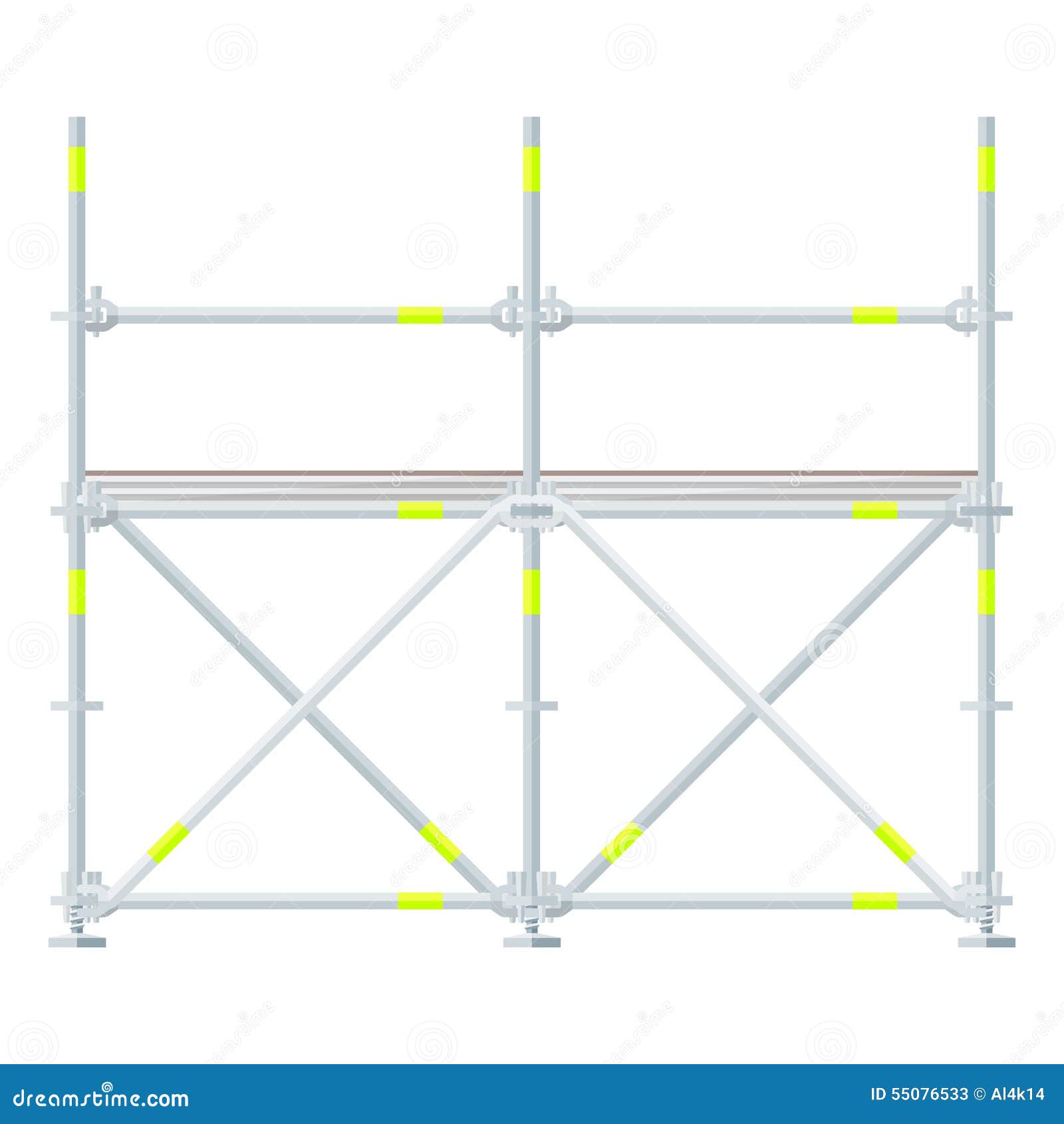 colored flat style scaffolding 