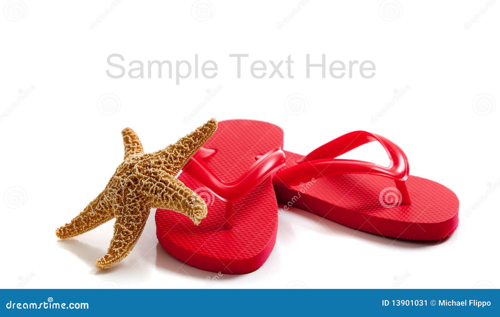 Colored Flipflops on a White Background Stock Image - Image of ...