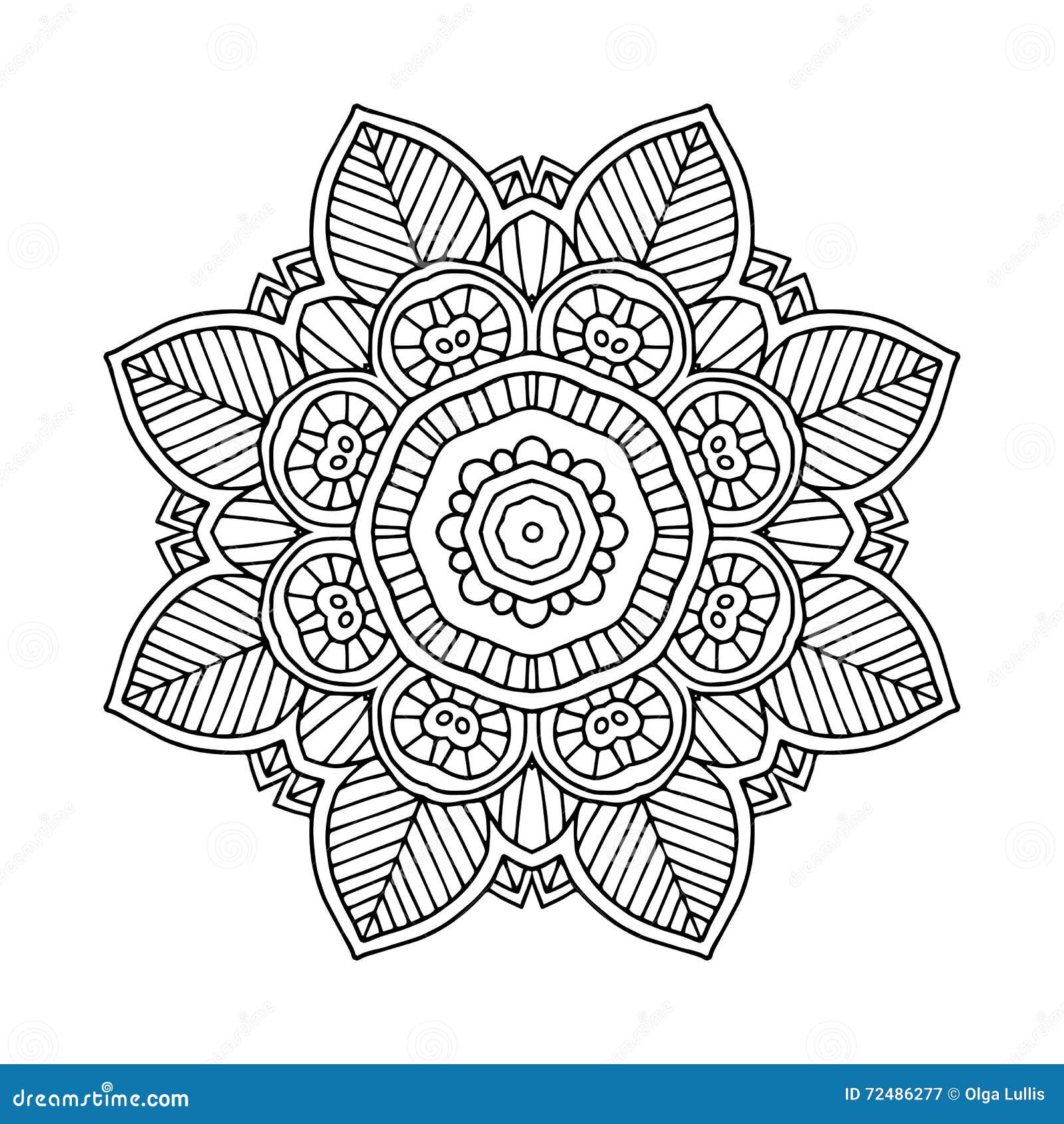 Download Colored floral mandala stock vector. Illustration of ...