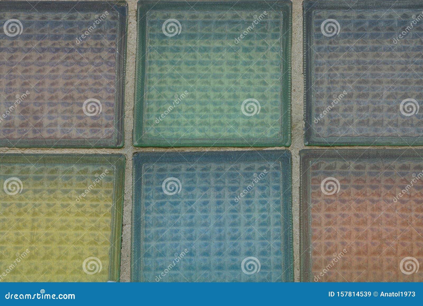 Colored Glass Texture of Squares on the Wall Stock Image Image of